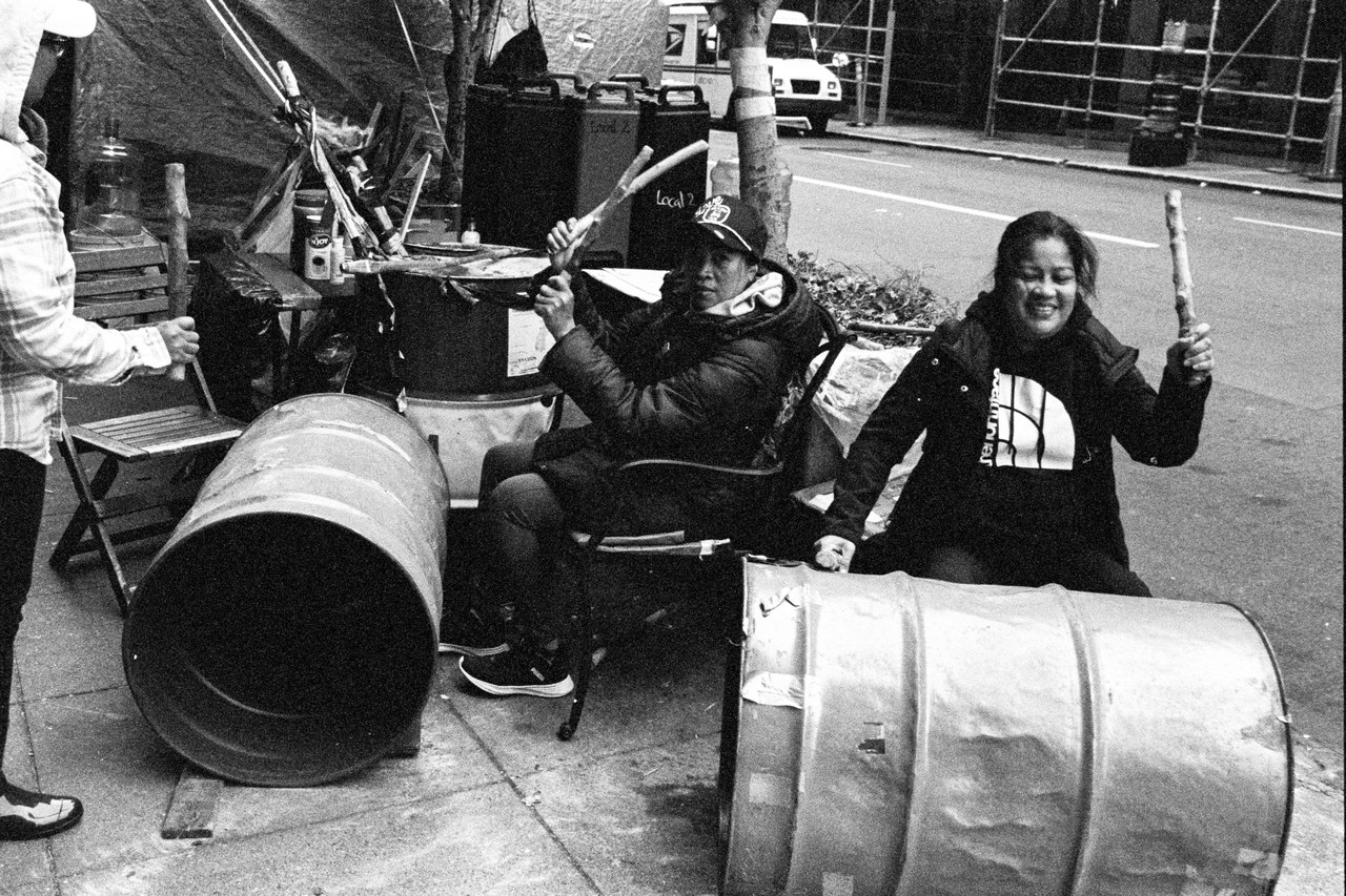 Workers on picket line