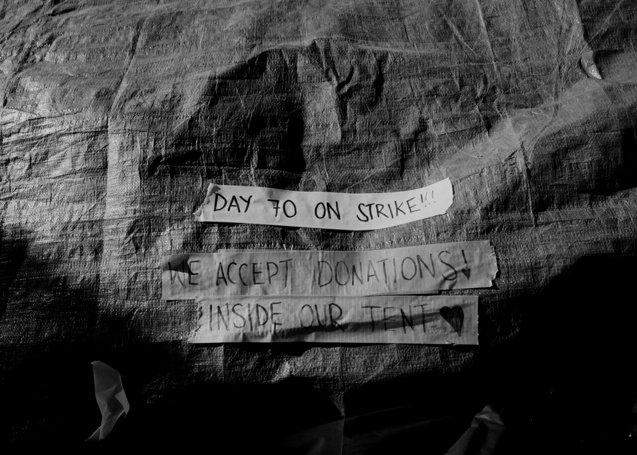 Detail of strike participant